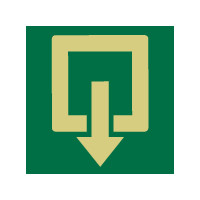 Uitgang direct naar buiten sticker