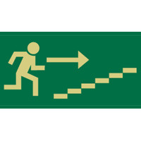Trap rechts omhoog sticker