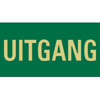 Uitgang tekst sticker