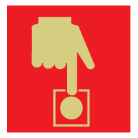 Handbrandmelder sticker