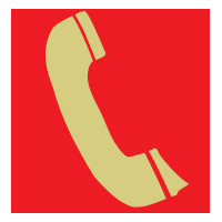 Telefoon voor brandmelding sticker