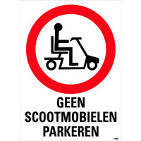 Scootmobiel verbodsbord