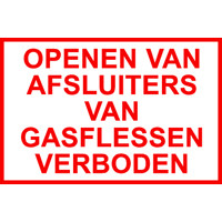 Openen van afsluiters van gasflessen