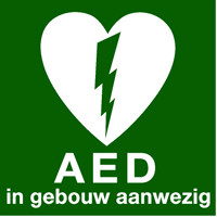 AED aanwezig sticker