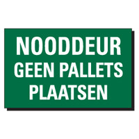 TBD 25 Nooddeur geen pallets plaatsen
