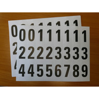 Cijfer en lettersets zelfklevend papier 34x64mm.