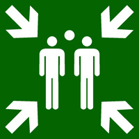Verzamelpunt bord