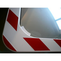 Veiligheidsspiegel wit-rood