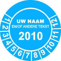 Keuringssticker 6 A + tekst