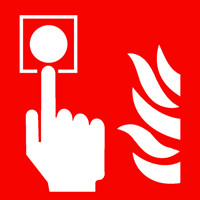 ISO Handbrandmelder sticker