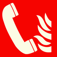 Telefoon voor brandmelding bord ISO7010