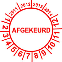 Keuringssticker 13 F AFGEKEURD