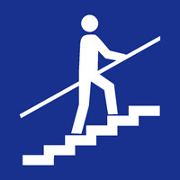 Trap leuning vasthouden bord
