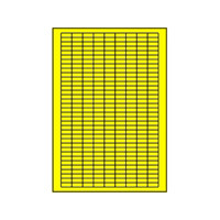 Gele weefsel etiketten zonder kader 8 x 20 mm. (315 per vel, 10 vellen per verpakking)