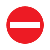 Inrijverbod bord