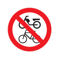 Sticker verboden fietsen te plaatsen