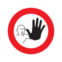 Geen toegang bord