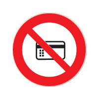 Magneetkaartenverbod sticker