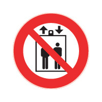 Geen personenlift sticker