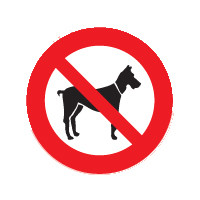 Hondenverbod sticker