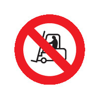 Heftruckverbod sticker