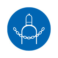 Gasfles verankeren bord