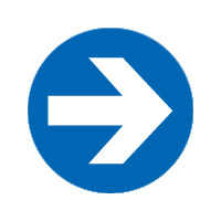 Rijrichting sticker