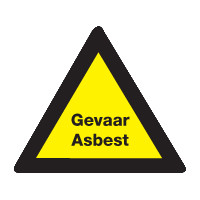 Asbestgevaar bord