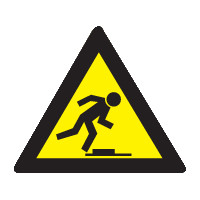 Struikelgevaar bord