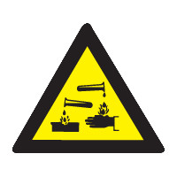 Bijtende stoffen sticker