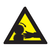 Gevaar voor handen sticker