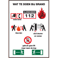Wat te doen bij brand met lift bord