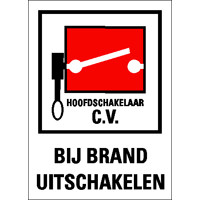 Hoofdschakelaar CV tekst