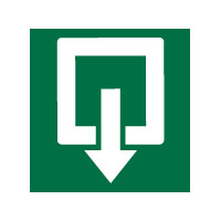 Uitgang direct naar buiten sticker