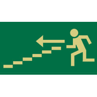 Trap links omlaag bord