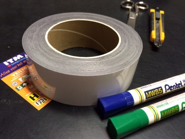 Dry Wipe wit beschrijfbaar magneetband