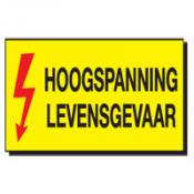 TSD 06 HOOGSPANNING LEVENSGEVAAR geel-zwart