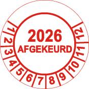 AFGEKEURD - 2026 - keuringssticker rond