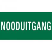 Nooduitgang tekst bord Nooduitgang tekst bord