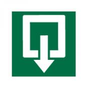 Uitgang direct naar buiten sticker Uitgang direct naar buiten sticker